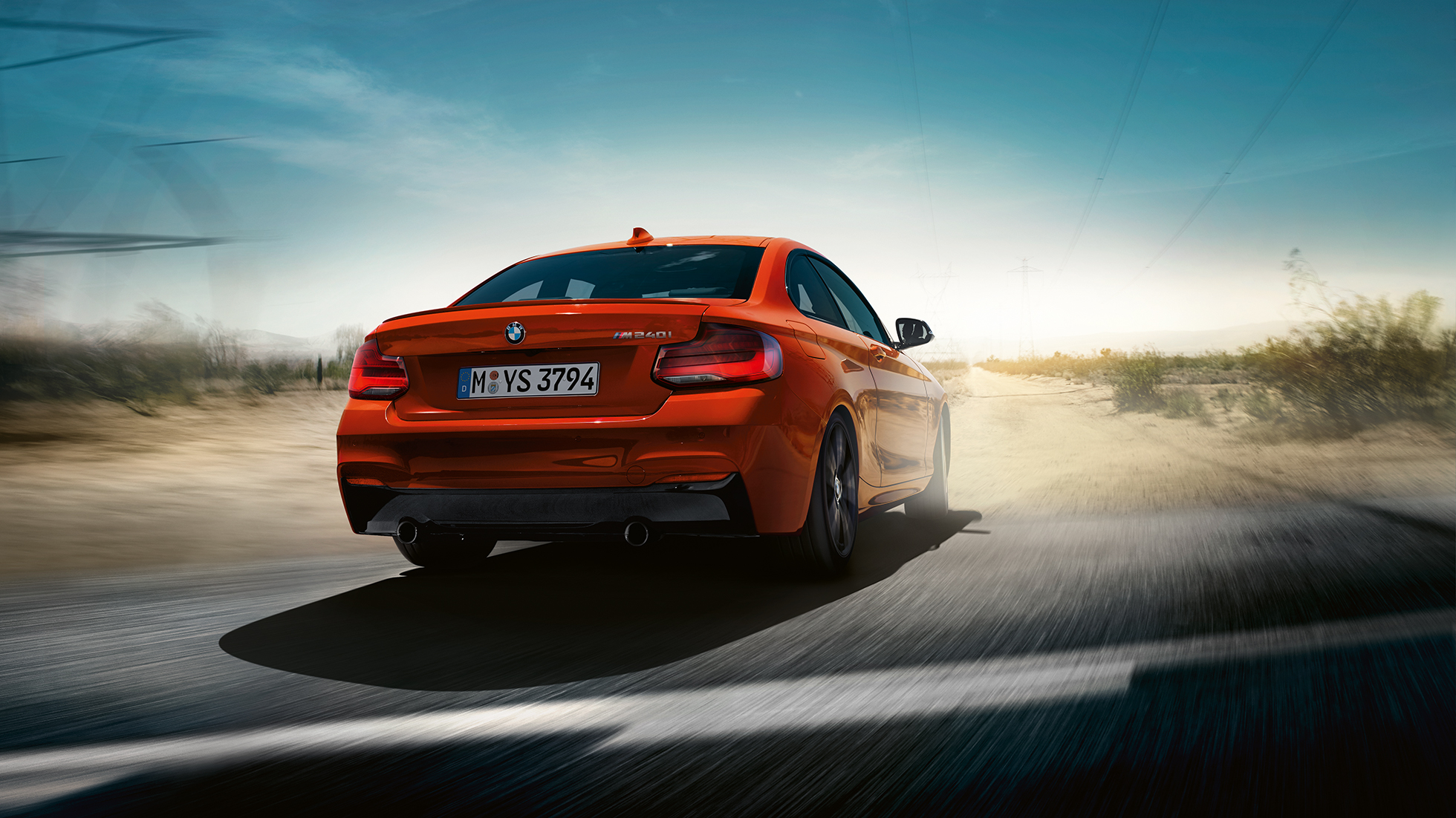 Πλαίσιο της BMW M240i Coupé Πλαίσιο της BMW M240i Coupé F22 2017, πορτοκαλί Sunset μεταλλικό