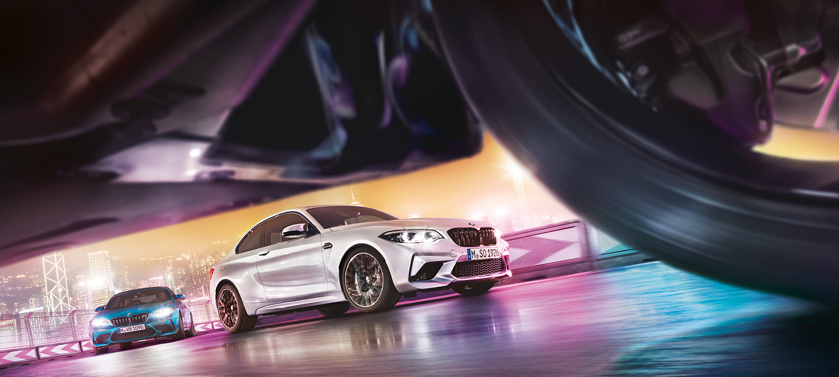 Τεχνικά χαρακτηριστικά της BMW M2 Competition Τεχνικά χαρακτηριστικά της BMW M2 Competition F87 2018, ασημί Hockenheim μεταλλικό 2020, BMW Individual, πλαϊνή λήψη