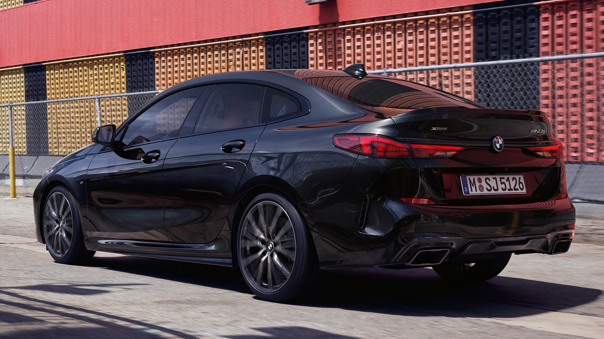 Coupé γραμμή, BMW M235i xDrive Gran Coupé Coupé γραμμή, BMW M235i xDrive Gran Coupé 2020, μαύρο Sapphire, μεταλλικό, F44, πλαϊνή όψη τριών τετάρτων