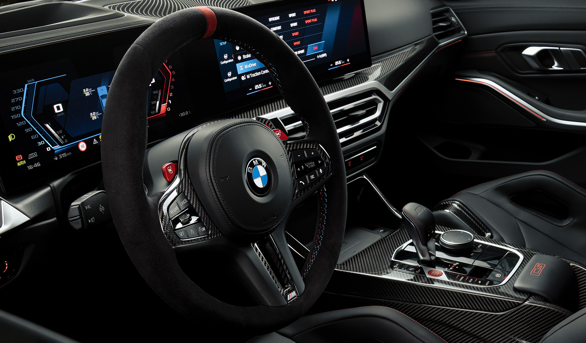 M δερμάτινο τιμόνι Alcantara, BMW M3 CS, G80 BMW M3 CS, G80, Μ δερμάτινο τιμόνι Alcantara