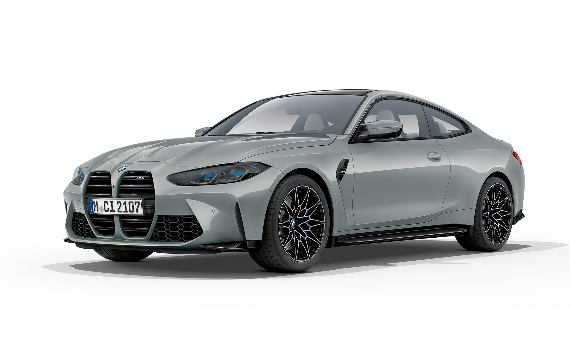 BMW M4 Coupé, G82, 2020, γκρι Brooklyn μεταλλικό, μπροστινή λήψη τριών τετάρτων