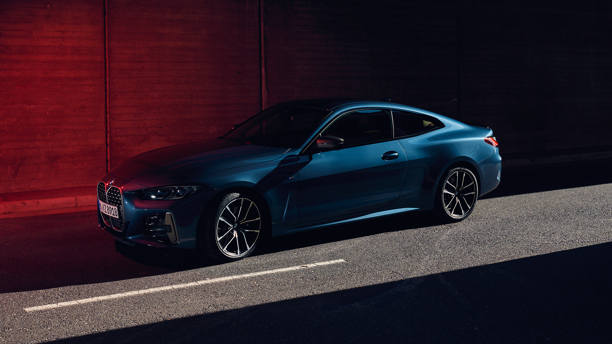Πλαϊνή λήψη, γραμμή οροφής, BMW M440i xDrive Coupé, G22, 2020 BMW M440i xDrive Coupé, μπλε Arctic Race μεταλλικό, G22, 2020, πλαϊνή λήψη, γραμμή οροφής