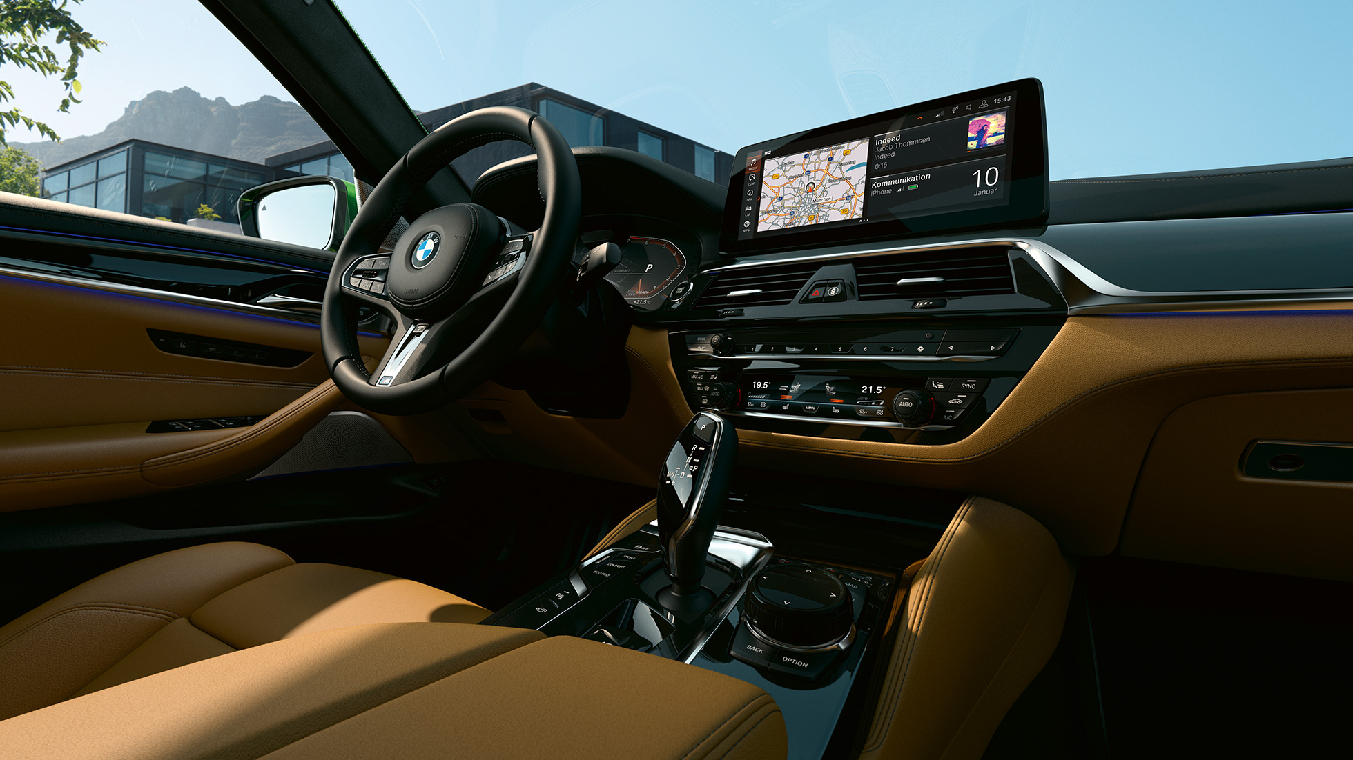 BMW M550i xDrive Sedan, G30, LCI, Facelift 2020, cockpit με Κεντρική Οθόνη Ελέγχου 12,3" BMW M550i xDrive Sedan, G30, LCI, Facelift 2020, cockpit με Κεντρική Οθόνη Ελέγχου 12,3"