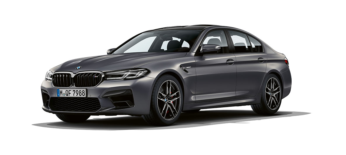 BMW M5, F90, LCI, Facelift 2020, μπροστινή λήψη τριών τετάρτων BMW M5, F90, LCI, Facelift 2020, γκρι Brands Hatch μεταλλικό, μπροστινή λήψη τριών τετάρτων