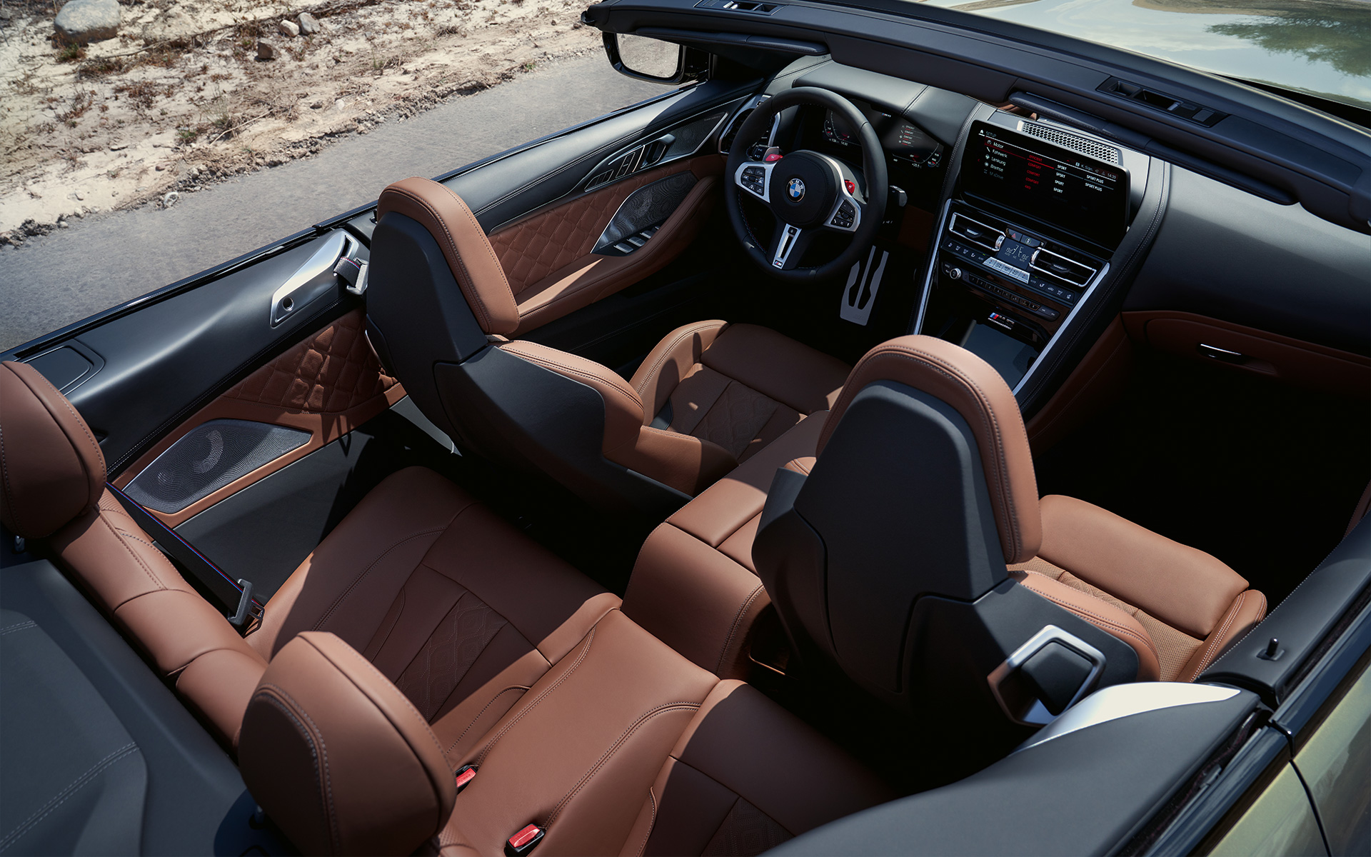Μ σπορ καθίσματα, BMW M8 Competition Cabrio, F91, LCI, 2022 BMW M8 Competition Cabrio, F91, LCI, Facelift, 2022, εσωτερικό, Μ σπορ καθίσματα