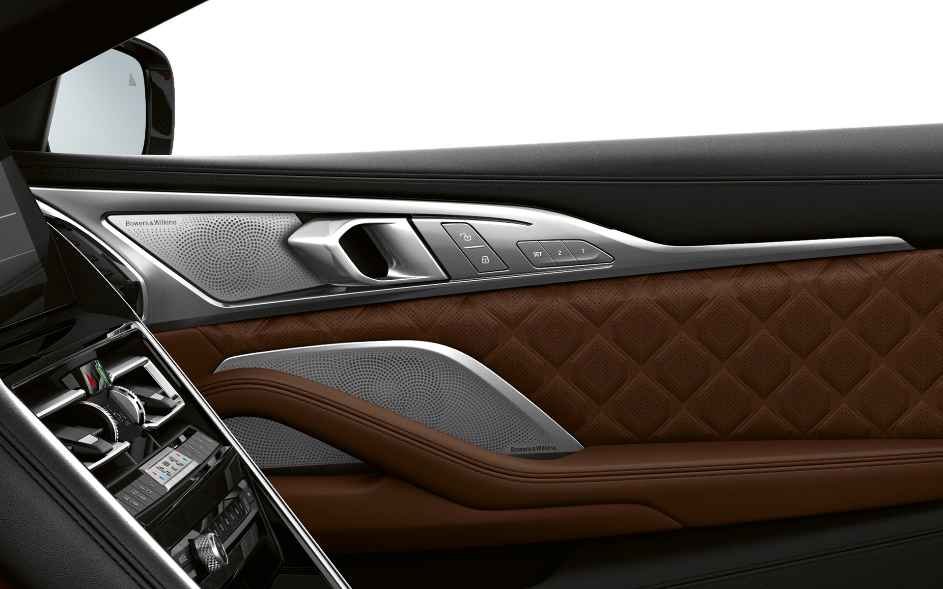 Ηχοσύστημα surround Bowers & Wilkins Diamond, BMW M8 Cabrio, F91, LCI, Facelift, 2022 BMW M8 Cabrio, F91, LCI, Facelift, 2022, ηχοσύστημα surround Bowers & Wilkins, κοντινή λήψη