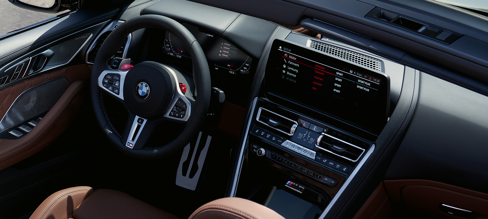 BMW M8 Competition Cabrio, F91, LCI, Facelift, 2022, cockpit, Κεντρική Οθόνη Ελέγχου BMW M8 Competition Cabrio, F91, LCI, Facelift, 2022, cockpit, Κεντρική Οθόνη Ελέγχου