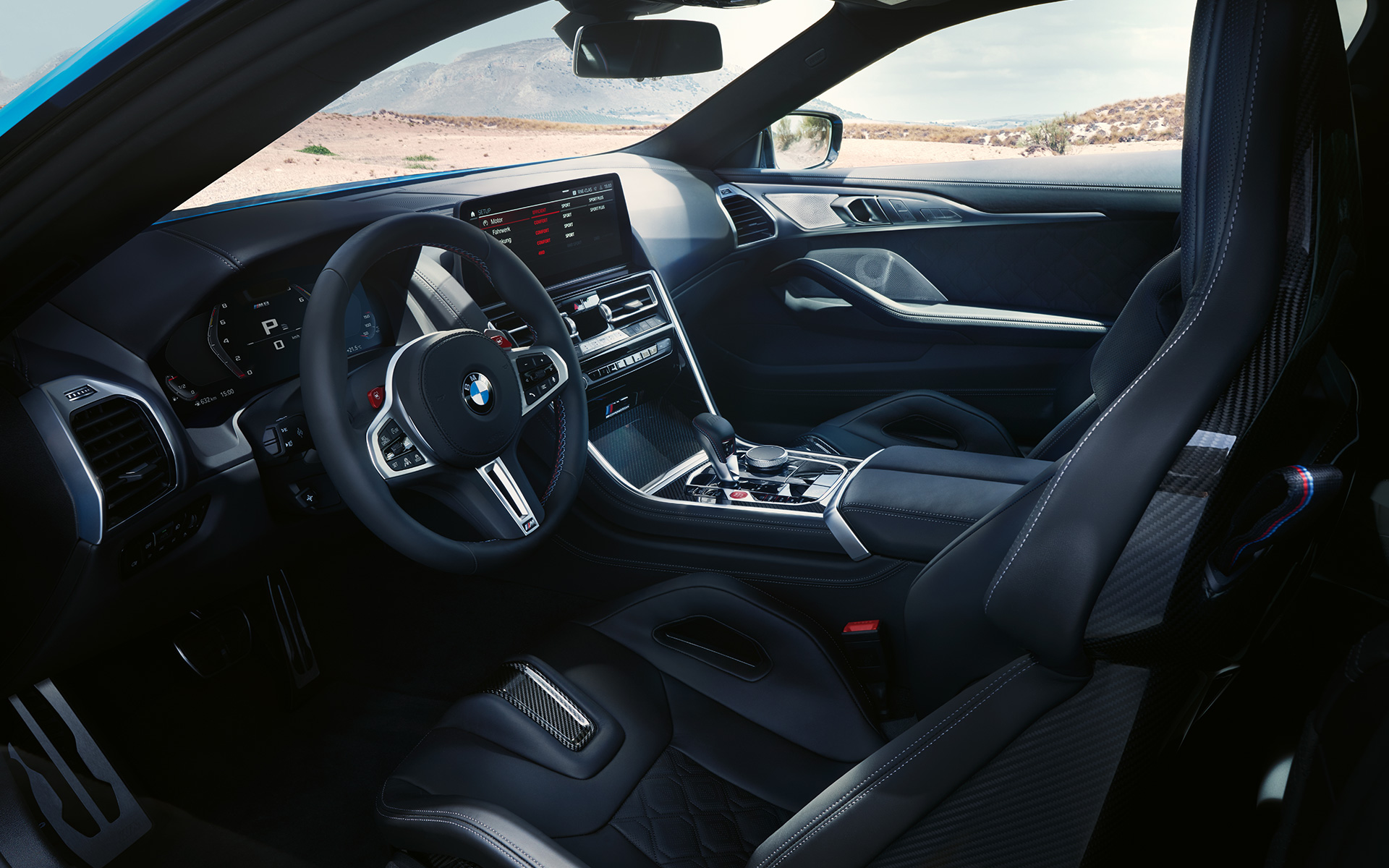Μ δερμάτινο τιμόνι, καθίσματα μπάκετ M Carbon, BMW M8 Competition Coupé, F92, LCI, Facelift, 2022 BMW M8 Competition Coupé, F92, LCI, Facelift, 2022, εσωτερικό, Μ δερμάτινο τιμόνι, καθίσματα μπάκετ M Carbon