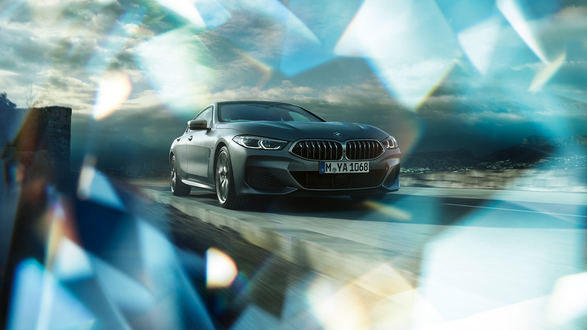 BMW M850i xDrive Gran Coupé μπροστινή λήψη τρία τέταρτα BMW M850i xDrive Gran Coupé G16 2019 BMW Individual Frozen Bluestone μπροστινή λήψη τρία τέταρτα