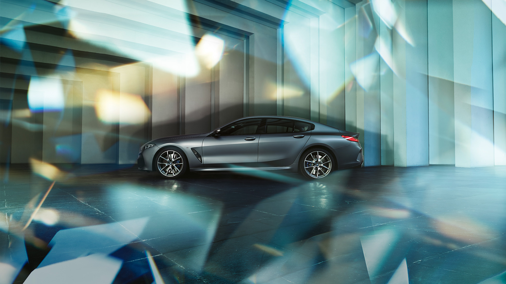 Coupé σιλουέτα BMW M850i xDrive Gran Coupé Coupé σιλουέτα BMW M850i xDrive Gran Coupé G16 2019 BMW Individual Frozen Bluestone μεταλλικό πλαϊνή λήψη