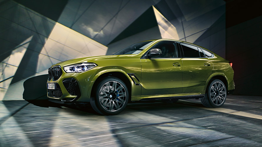 BMW X6 M F96 three-quarter side view standing Μοντέλα BMW M, BMW X6 M F96 three-quarter side view standing