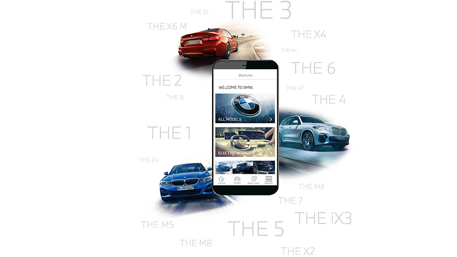 Smartphone με εφαρμογή Κατάλογοι BMW Smartphone με εφαρμογή Κατάλογοι BMW