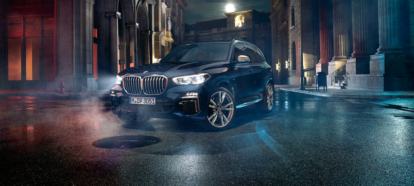 BMW X5 M50i μπροστινή λήψη τρία τέταρτα BMW X5 M50i G05 Carbon Black μεταλλικό μπροστινή λήψη τρία τέταρτα