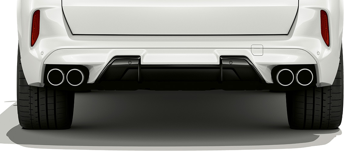 Πίσω προφυλακτήρας BMW X5 M Πίσω προφυλακτήρας BMW X5 M Mineral White F95 πίσω λήψη