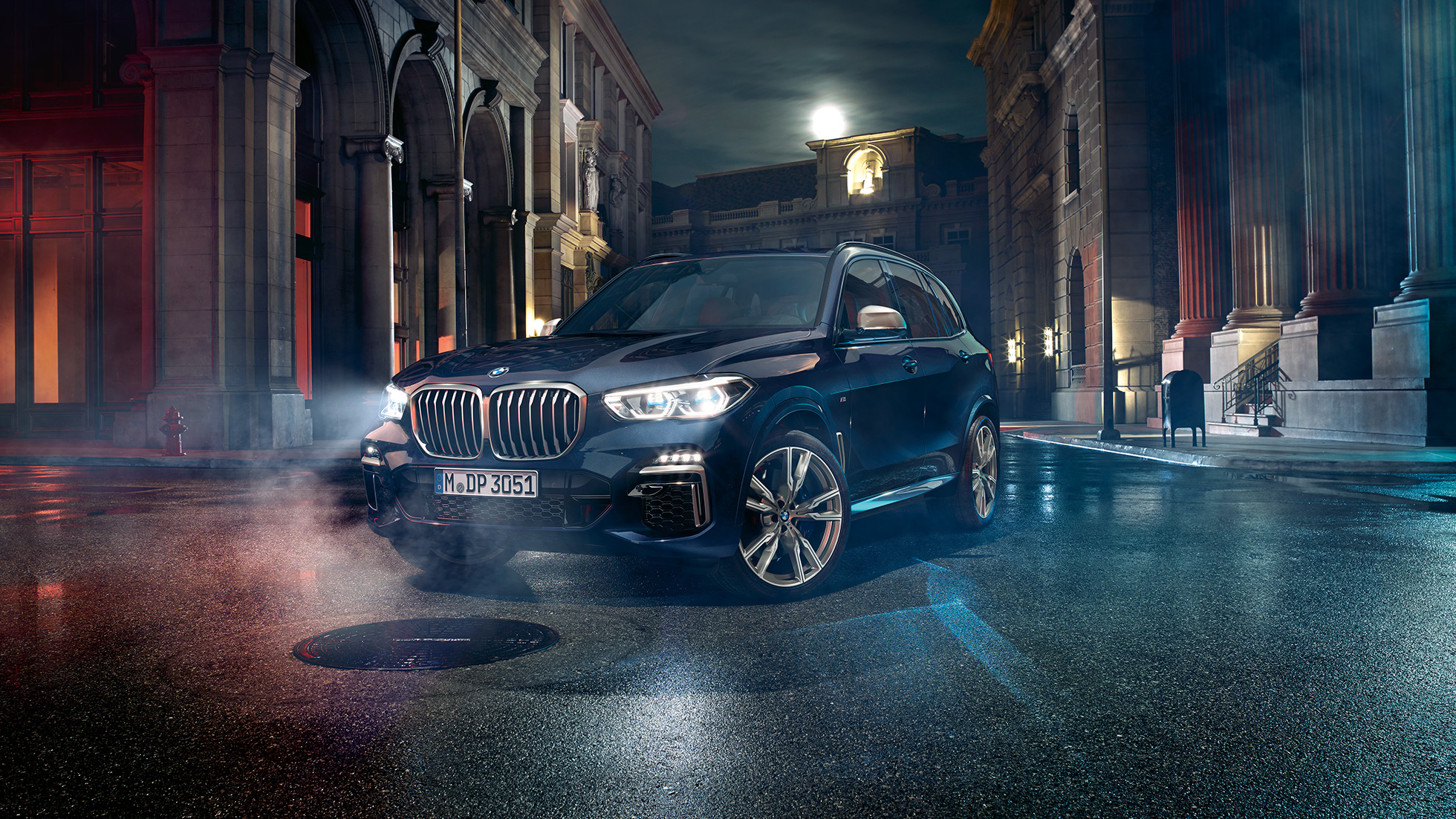 Εξωτερική σχεδίαση BMW X5 M50i Εξωτερική σχεδίαση BMW X5 M50i G05 μπροστινή λήψη τρία τέταρτα