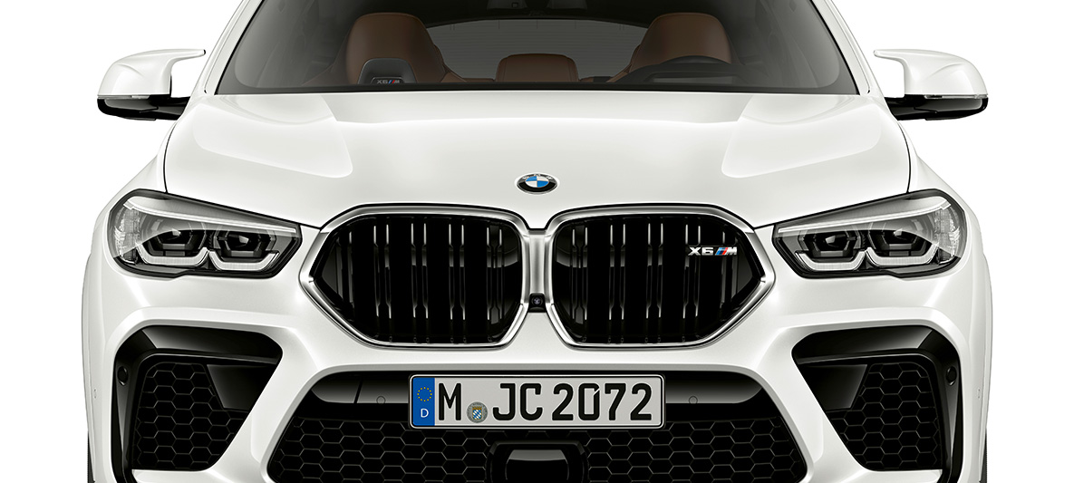 Μπροστινή λήψη της BMW Χ6 M, F96 Μ "νεφρά", BMW X6 M, F96, 2020, SUV, μπροστινή λήψη