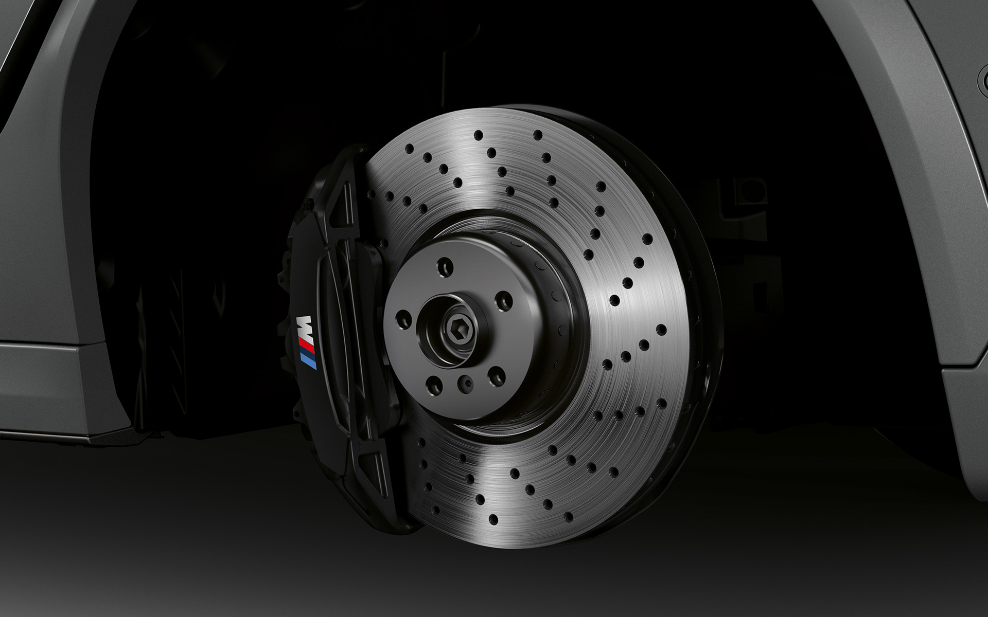 BMW X6 M Competition, F96, 2023, M φρένα σύνθετης κατασκευής, κόκκινο γυαλιστερό χρώμα