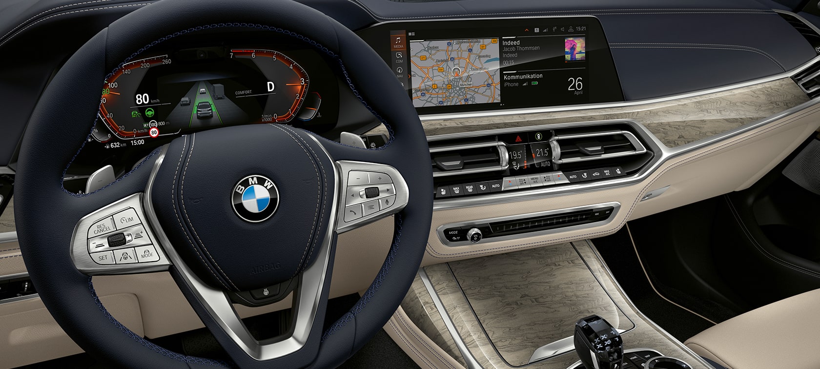 BMW X7 M Αυτοκίνητα, καινοτομίες BMW X7 M Αυτοκίνητα, cockpit με εστίαση στον πίνακα οργάνων, G07