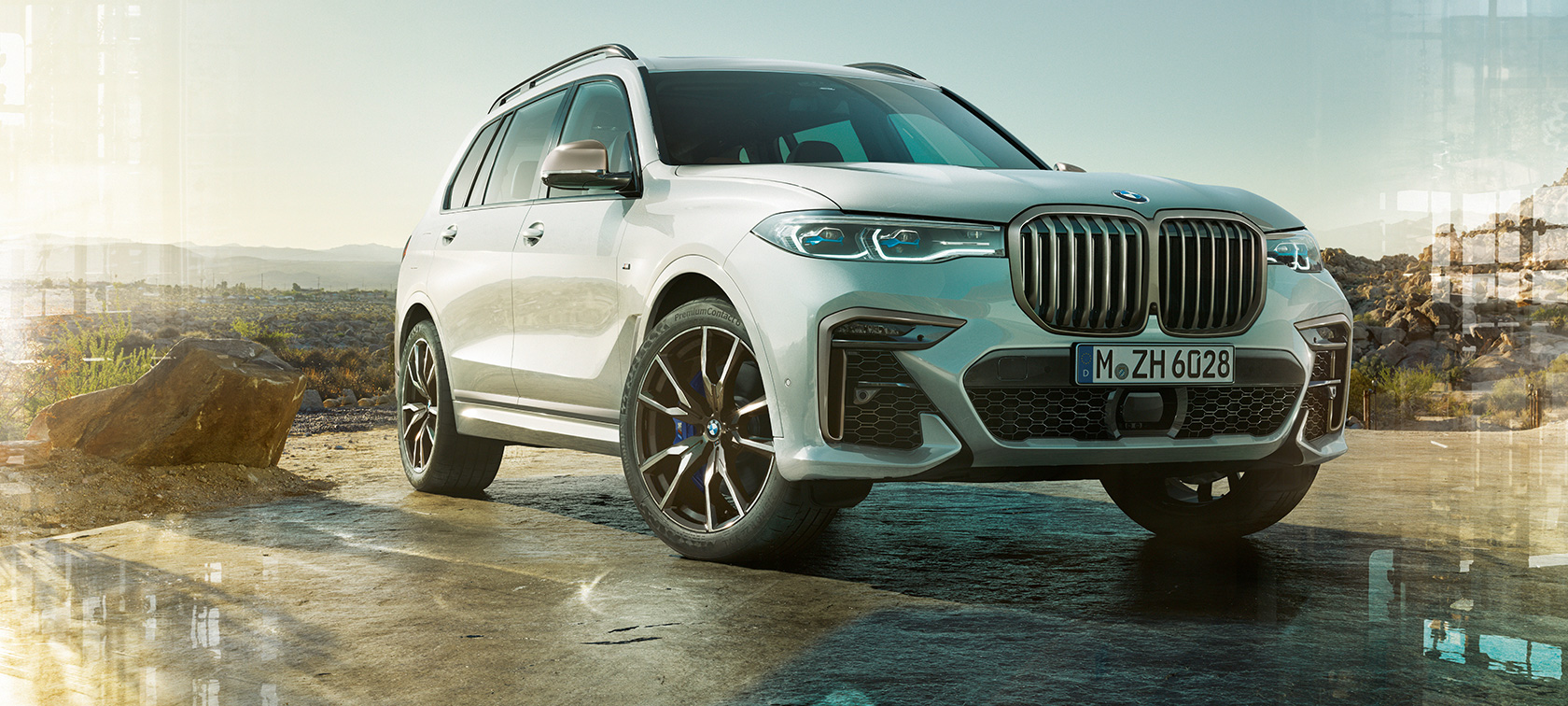 BMW X7, M αυτοκίνητο, G07, 2019, μπροστινή λήψη τριών τετάρτων BMW X7, M αυτοκίνητο, G07, 2019, λευκό Mineral, μπροστινή λήψη τριών τετάρτων, σταθμευμένη