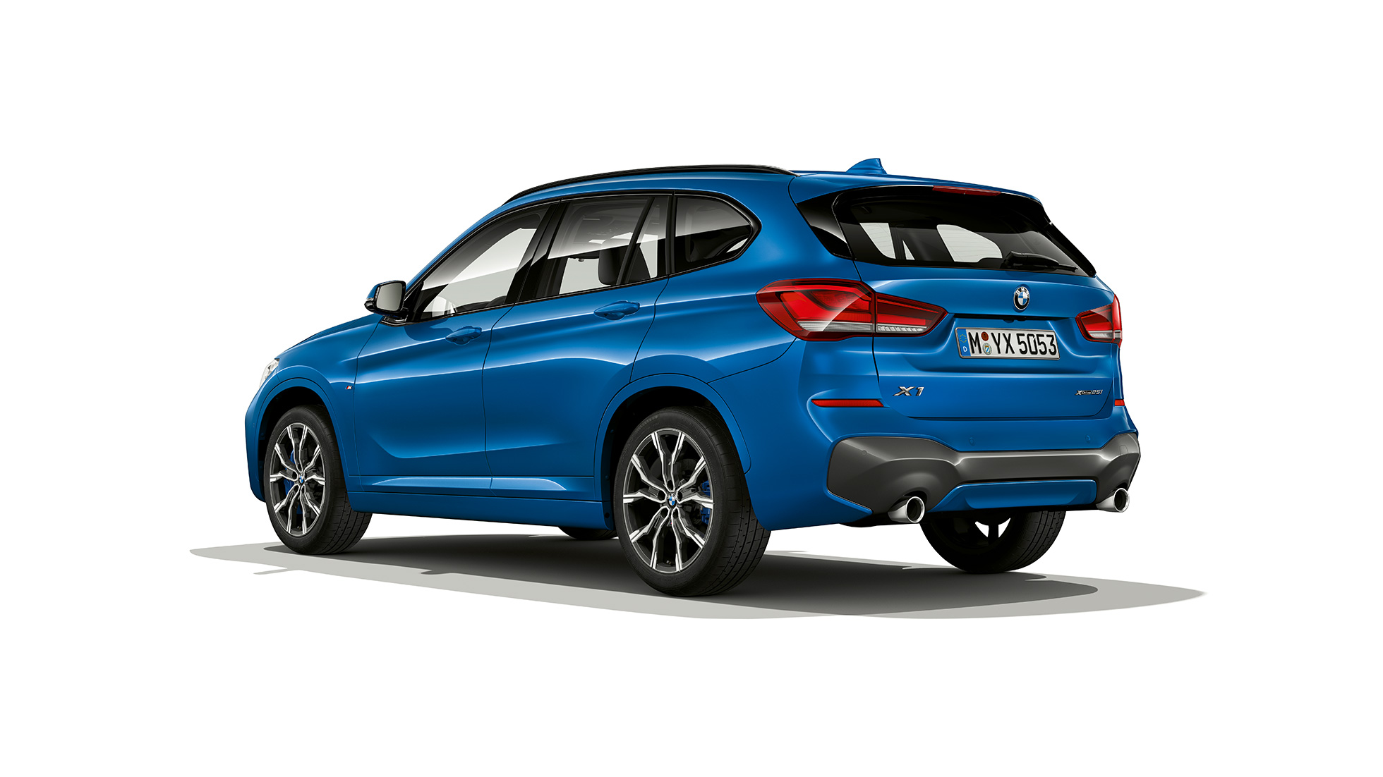 BMW X1, Έκδοση M Sport, πίσω λήψη τριών τετάρτων BMW X1, Έκδοση M Sport, πίσω λήψη τριών τετάρτων, σε στούντιο