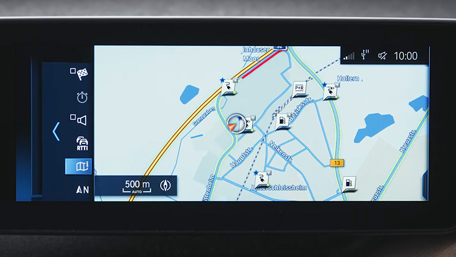 BMW με τεχνολογία Plug-in Hybrid, σύστημα πλοήγησης BMW με τεχνολογία Plug-in Hybrid, σύστημα πλοήγησης, κοντινή λήψη