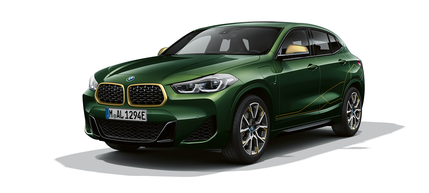 Μπροστινή λήψη τριών τετάρτων, BMW X2 F39 Μπροστινή λήψη τριών τετάρτων, BMW X2 F39, πράσινο Sanremo μεταλλικό