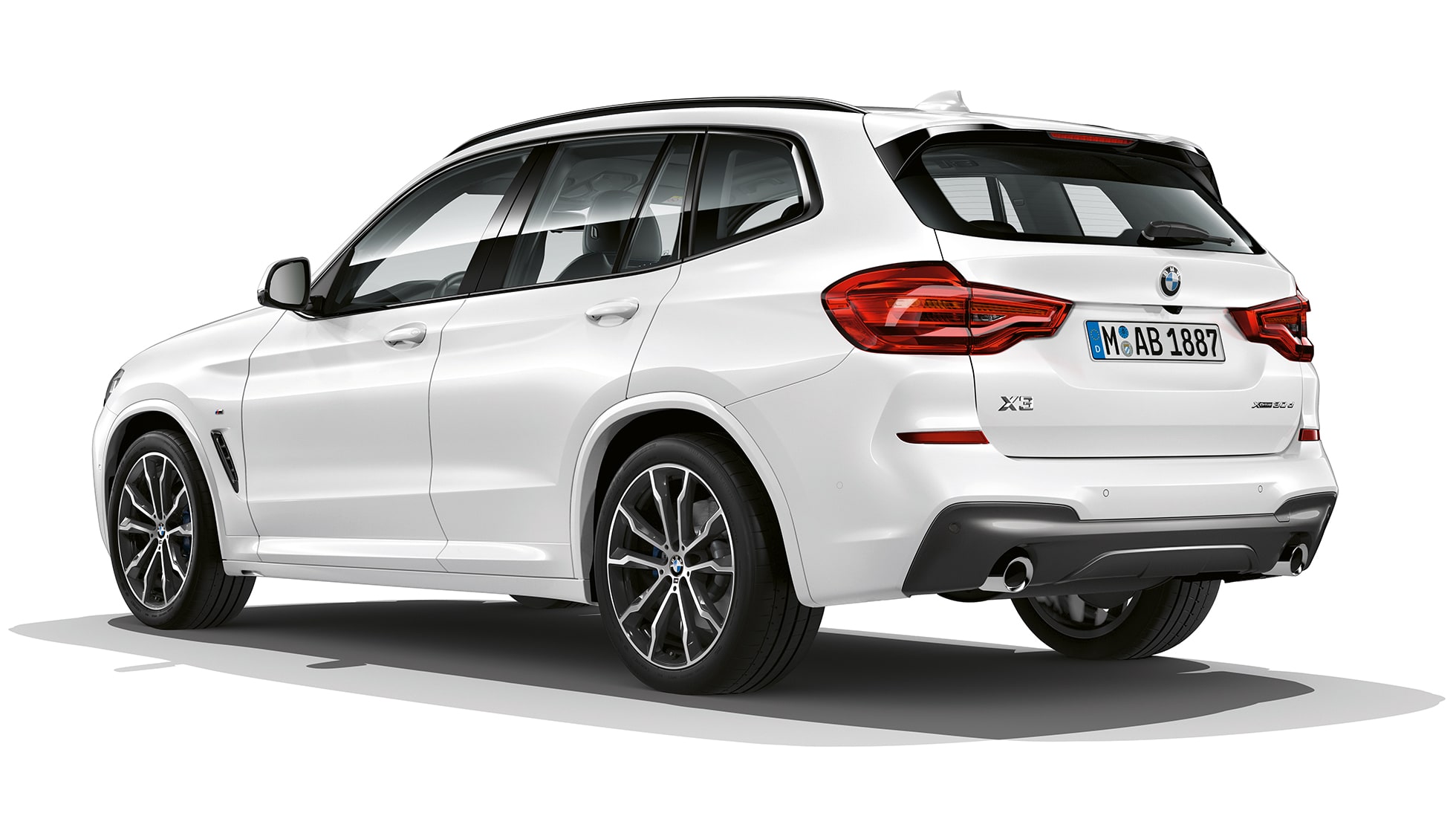 BMW X3 M40i, Έκδοση M Sport, πίσω λήψη τριών τετάρτων BMW X3 M40i, Έκδοση M Sport, πίσω λήψη τριών τετάρτων