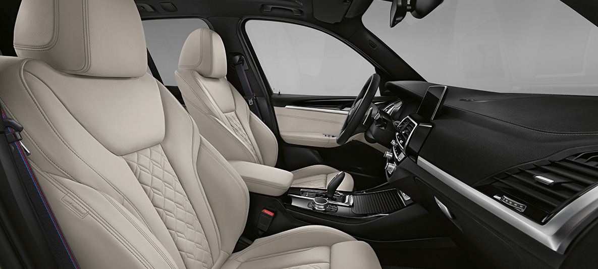 BMW X3, δερμάτινες επενδύσεις διευρυμένης κάλυψης BMW Individual 'Merino' σε Λευκό Ivory BMW X3, δερμάτινες επενδύσεις διευρυμένης κάλυψης BMW Individual 'Merino' σε Λευκό Ivory