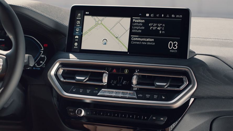BMW X3, G01, Κεντρική Οθόνη Πληροφοριών, 2021 BMW X3, G01, Κεντρική Οθόνη Πληροφοριών, 2021