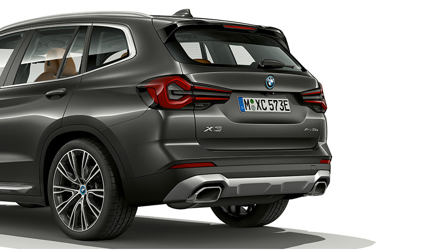BMW X3, G01, γκρι Sophisto, σχεδίαση πίσω τμήματος, 2021 BMW X3, G01, γκρι Sophisto, κοντινή λήψη, σχεδίαση πίσω τμήματος, 2021
