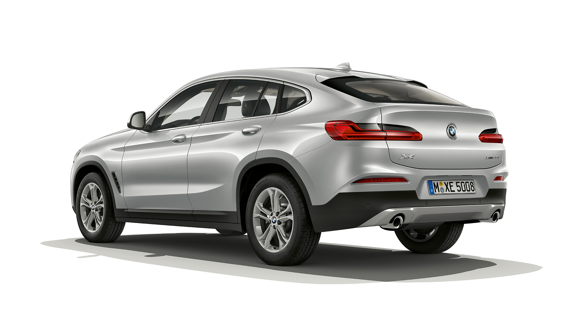 Πίσω λήψη τριών τετάρτων, BMW X4, Έκδοση Advantage BMW X4 xDrive20d, Έκδοση Advantage, G02 2018, ασημί Glacier, πίσω λήψη τριών τετάρτων