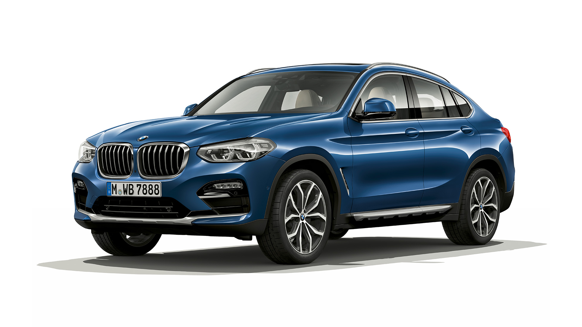 Μπροστινή λήψη τριών τετάρτων, BMW X4, Έκδοση xLine BMW X4 xDrive20d, Έκδοση xLine, G02 2018, μπλε Phytonic, μπροστινή λήψη τριών τετάρτων