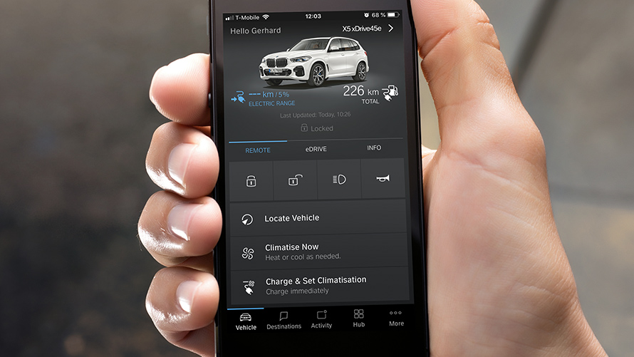 BMW X5, εφαρμογή BMW Connected BMW X5, εφαρμογή BMW Connected