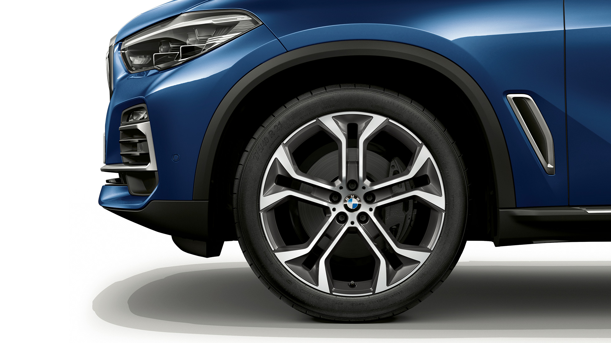 xLine BMW X5 xDrive40i, πλαϊνή λήψη με ζάντα xLine, BMW X5 xDrive40i, G05 2018, μπλε Phytonic μεταλλικό, πλαϊνή λήψη με ζάντα