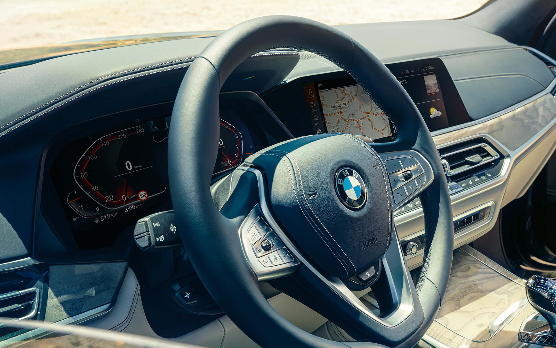 Cockpit, BMW X7, G07, 2019, εσωτερικό Cockpit, BMW X7, G07, 2019, εσωτερικό