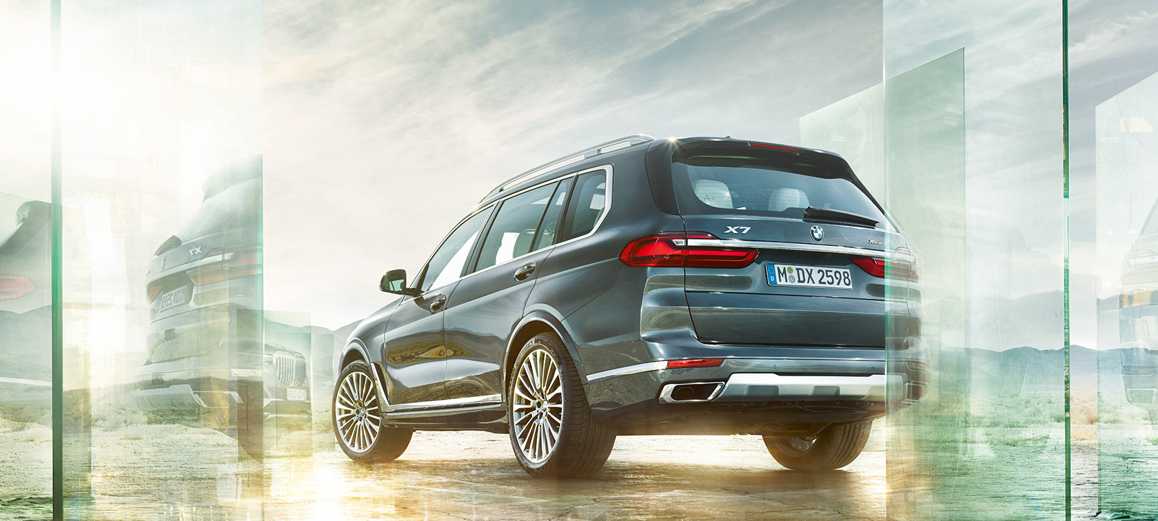 BMW X7, πίσω λήψη τριών τετάρτων, κινούμενη BMW X7, G07, 2019, γκρι Arctic, πίσω λήψη τριών τετάρτων, κινούμενη