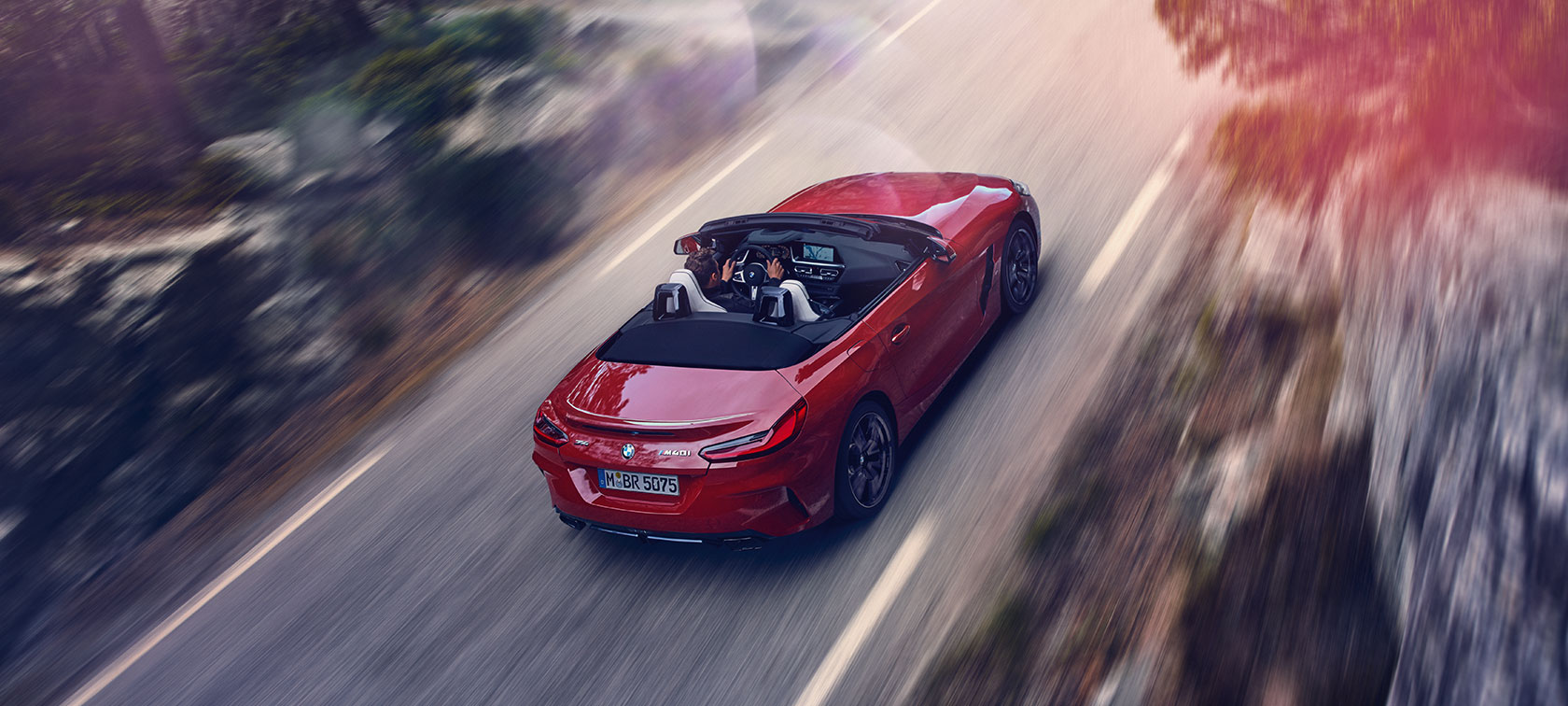 Ευρυγώνια άποψη της BMW Z4 Roadster Ευρυγώνια άποψη της BMW Z4 Roadster σε κίνηση