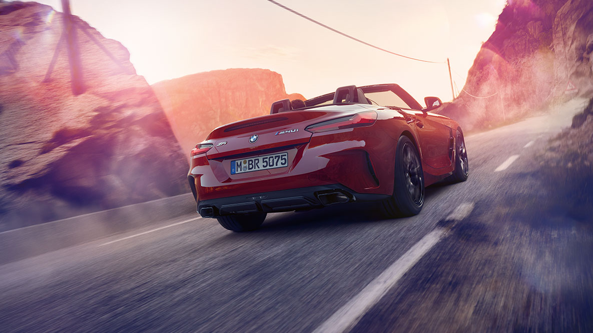 BMW Z4 Roadster, πίσω τμήμα Πίσω λήψη της BMW Z4 σε κίνηση