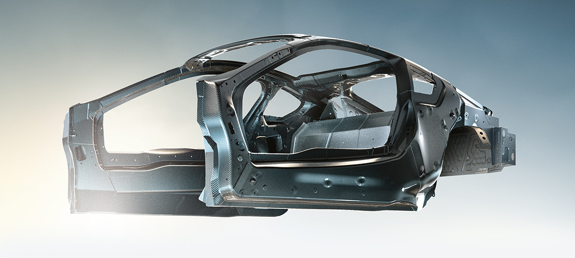 Αμάξωμα χαμηλού βάρους BMW κοντινή λήψη BMW EfficientDynamics Αμάξωμα χαμηλού βάρους BMW κοντινή λήψη