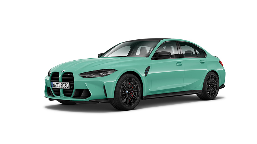 BMW M3 Competition Sedan, G80, 2021, πλαϊνή λήψη τριών τετάρτων BMW M3 Competition Sedan, G80, 2021, πλαϊνή λήψη τριών τετάρτων