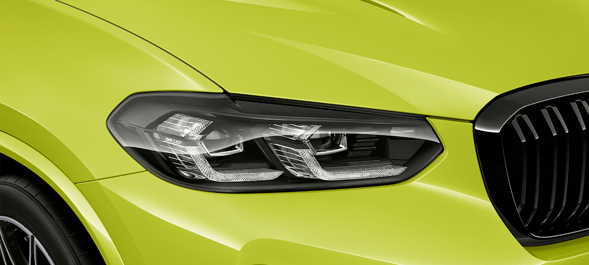 BMW Individual προβολείς M Shadow Line, κοντινή λήψη BMW Individual προβολείς M Shadow Line, κοντινή λήψη