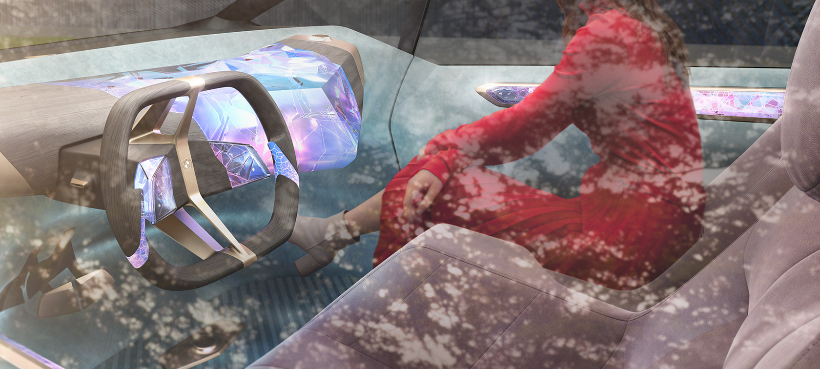 BMW i Vision Circular, 2021, εσωτερική σχεδίαση BMW i Vision Circular, 2021, όραμα, αυτοκίνητο, εσωτερική σχεδίαση