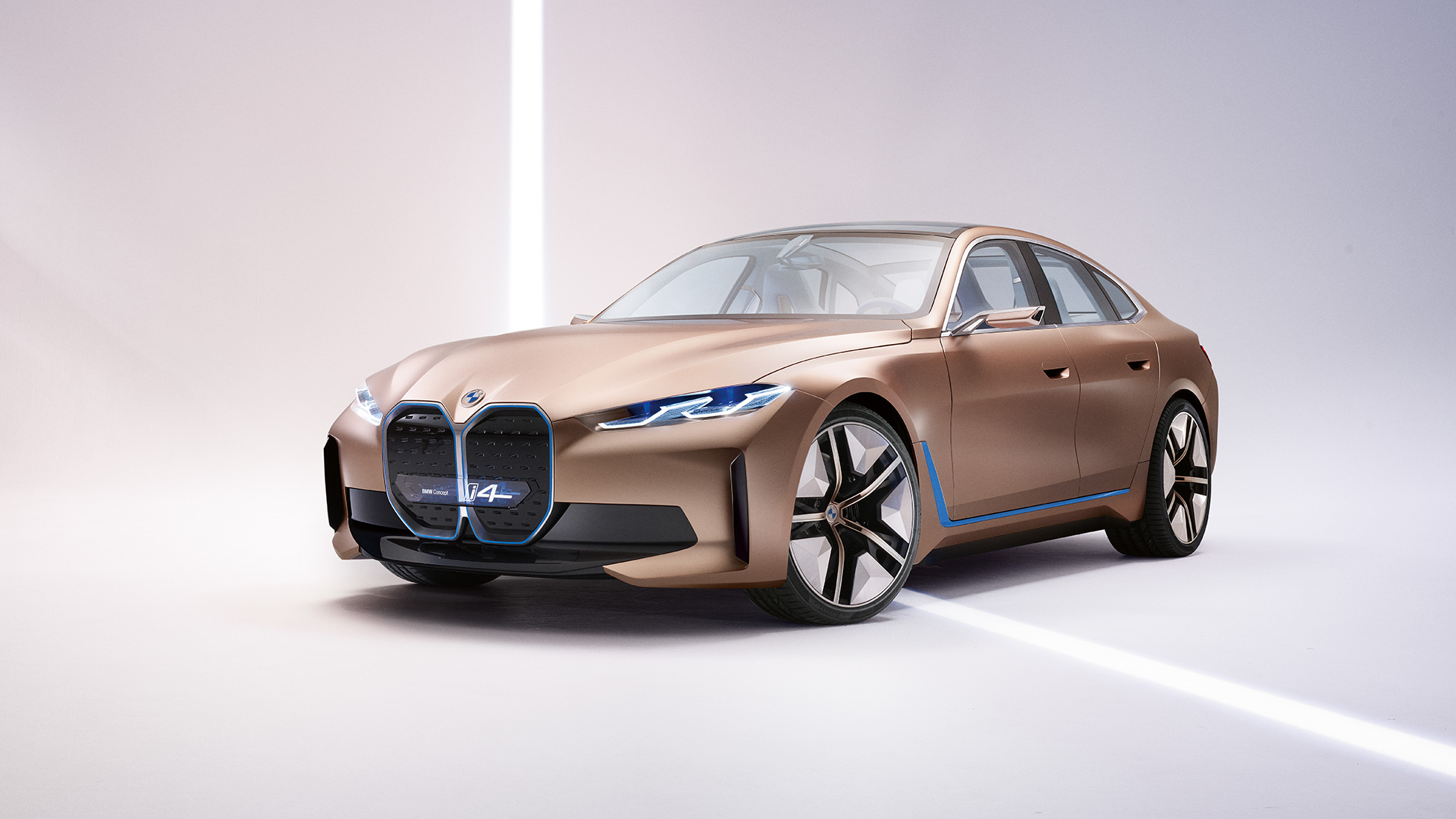 Εξωτερικό BMW i4 Concept 2020 G26 Εξωτερικό BMW i4 Concept 2020 G26, ηλεκτρικό αυτοκίνητο, αμιγώς ηλεκτροκίνητο BMW Gran Coupé πλαϊνή λήψη