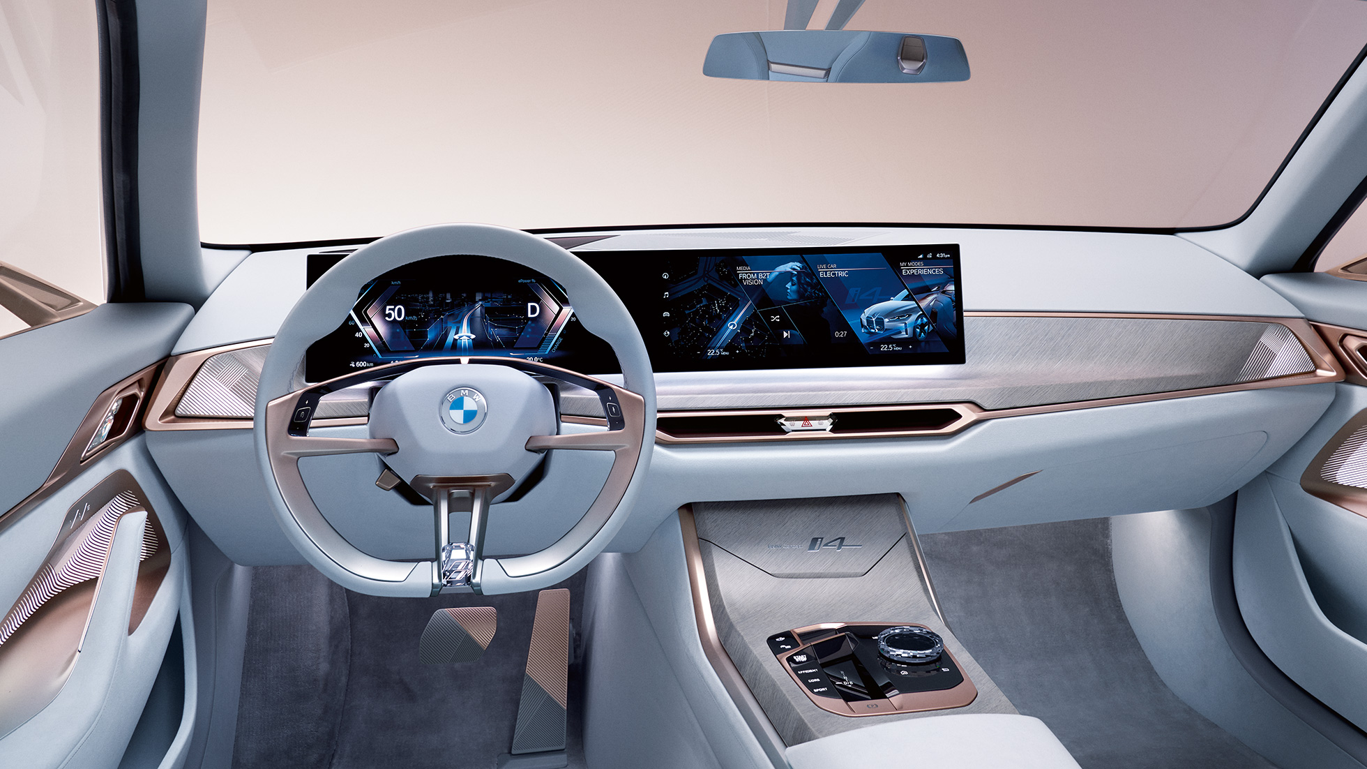 Εσωτερικό 1, BMW Concept i4 2020 G26 Εσωτερικό 1, BMW Concept i4 2020 G26, ηλεκτρικό αυτοκίνητο, αμιγώς ηλεκτροκίνητο BMW Gran Coupé
