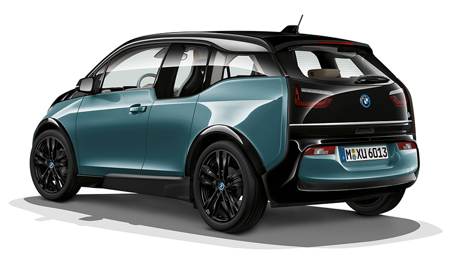 BMW i3, λήψη σε στούντιο BMW i3, πίσω λήψη τριών τετάρτων, σε στούντιο