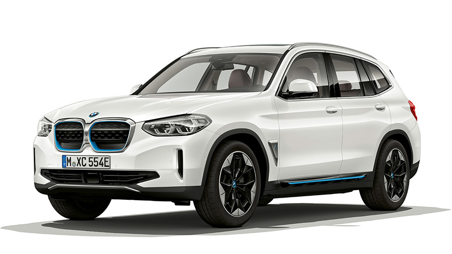 BMW iΧ3, λήψη σε στούντιο BMW iΧ3, μπροστινή λήψη τριών τετάρτων, σε στούντιο