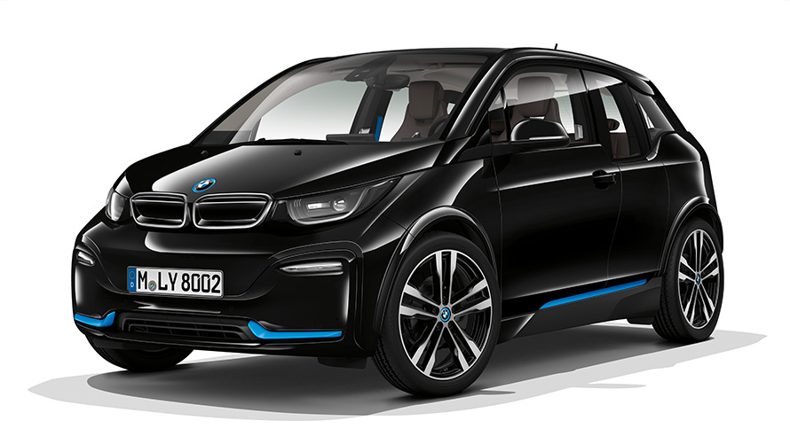 BMW i3s, λήψη σε στούντιο BMW i3s, μπροστινή λήψη τριών τετάρτων, σε στούντιο