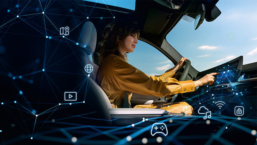 BMW Digital Premium, Αναβαθμίσεις BMW ConnectedDrive BMW Digital Premium, Αναβαθμίσεις BMW ConnectedDrive, γυναίκα σε BMW