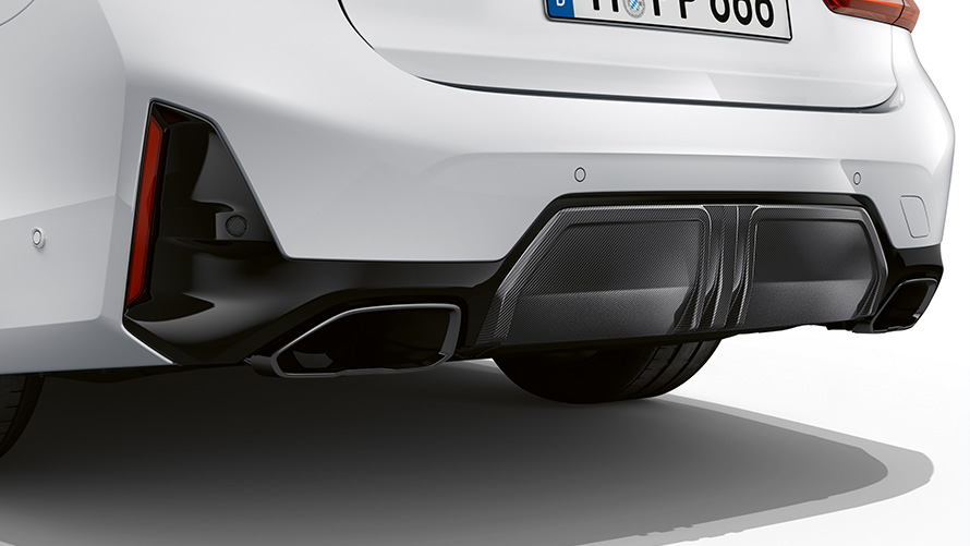 M Performance πίσω διαχύτης, BMW M Performance Εξαρτήματα M Performance πίσω διαχύτης, BMW M Performance Εξαρτήματα, κοντινή λήψη