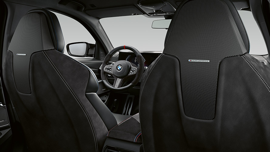 M Performance πλάτη καθίσματος, BMW M Performance Εξαρτήματα M Performance πλάτη καθίσματος, BMW M Performance Εξαρτήματα, κοντινή λήψη